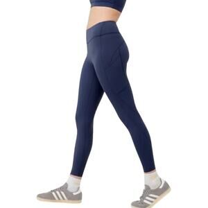 Outdoor Voices Women’s Super Form Legging Navy Blue Size Small Side Pockets
